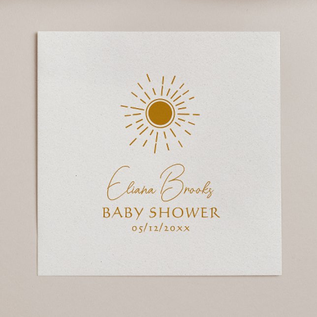 Serviette En Papier Baby shower moderne Boho Sunshine (Créateur téléchargé)