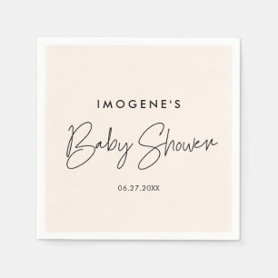 Serviette En Papier Baby shower moderne minimaliste