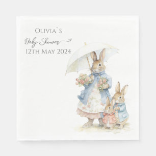 Serviette En Papier Baby shower mommy Bunnies