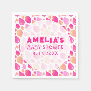 Serviette En Papier Baby shower Motif de bimbo rose Balloon