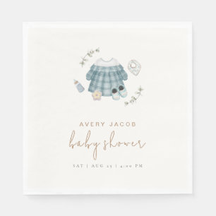 Serviette En Papier Baby shower Motif minimaliste moderne Boho