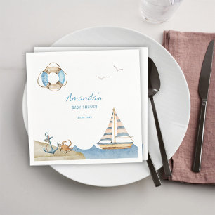 Serviette En Papier Baby shower Nautical Boy