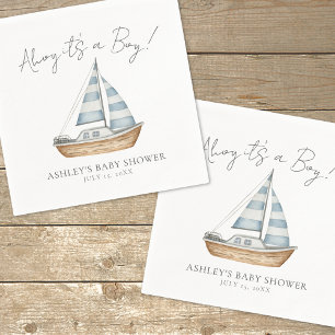 Serviette En Papier Baby shower Nautical Ocean Boy