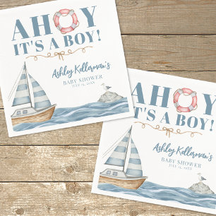 Serviette En Papier Baby shower Nautical Ocean Boy
