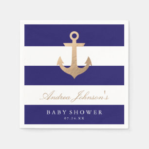 Serviette En Papier Baby shower nautique de marine