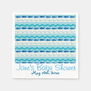 Serviette En Papier Baby shower nautique de N Fishies de surf