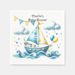 Serviette En Papier Baby shower nautique Papier de 
