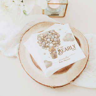 Serviette En Papier Baby shower neutre d'attente de l'ours en peluche