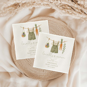 Serviette En Papier Baby shower neutre de genre cultivé localement