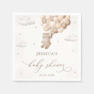 Serviette En Papier Baby shower neutre de l'ours en peluche