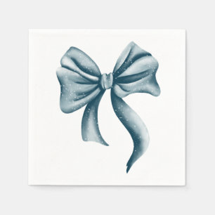 Serviette En Papier Baby shower neutre minimaliste de la cale bleue