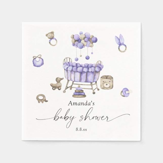 Serviette En Papier Baby shower neutre pour les femmes dans les jardin (Devant)