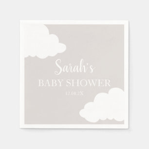 Serviette En Papier Baby shower nuage