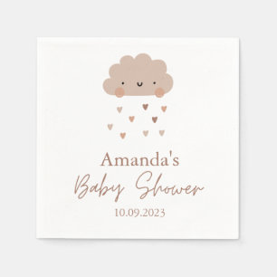 Serviette En Papier Baby shower nuage de pluie Boho mûre