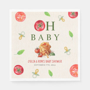 Serviette En Papier Baby shower Oh Baby Pasta & Pacifiers