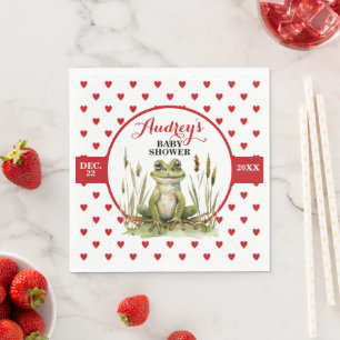 Serviette En Papier Baby shower ou anniversaire de la grenouille mûre