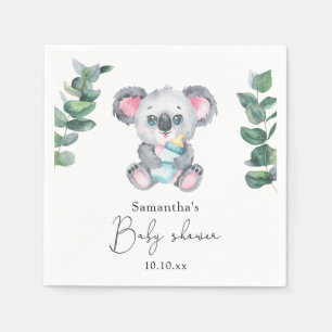 Serviette En Papier Baby Shower Ourse Koala