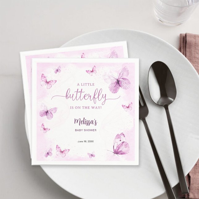 Serviette En Papier Baby Shower Papillon (Créateur téléchargé)