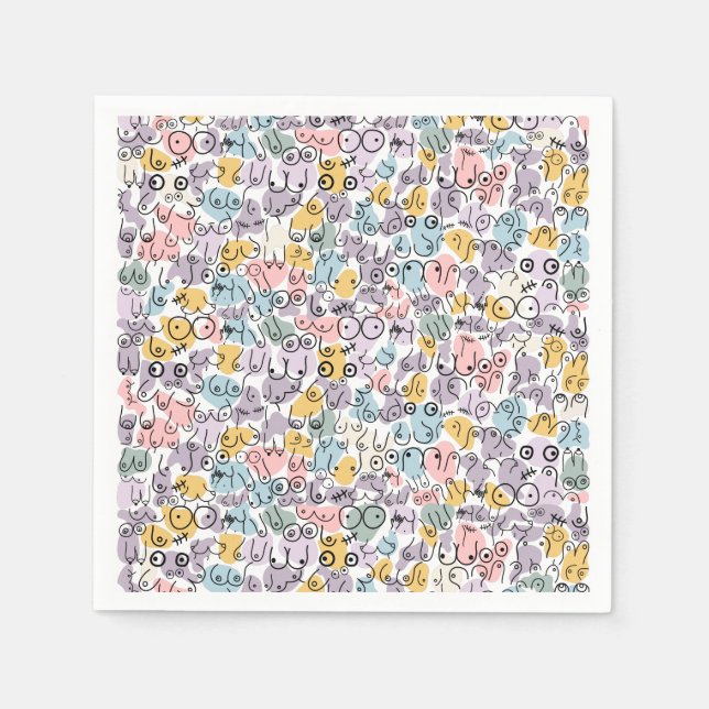 Serviette En Papier baby shower pastel (Devant)