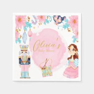 Serviette En Papier Baby shower Pastel Pink Blue Vintage Nutcracker