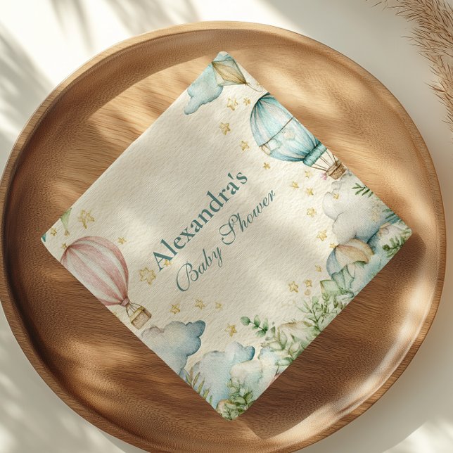 Serviette En Papier Baby shower Pastel Sky Adventure (Créateur téléchargé)
