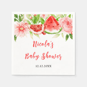 Serviette En Papier Baby Shower Pastèque et Grenade