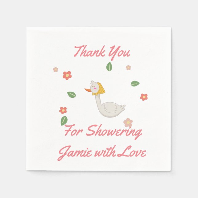 Serviette En Papier Baby shower personnalisé (Devant)