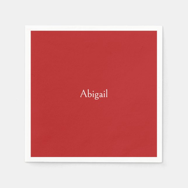 Serviette En Papier Baby shower personnalisé rouge (Devant)