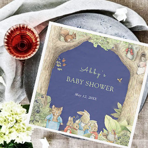 Serviette En Papier Baby shower Peter the Rabbit Forest Friends