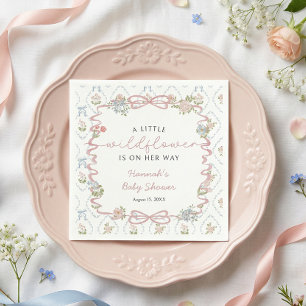 Serviette En Papier Baby Shower Petite Fleur Sauvage