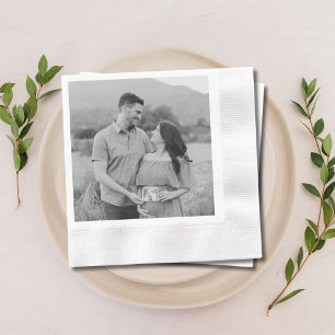 Serviette En Papier Baby shower photo personnalisé serviettes