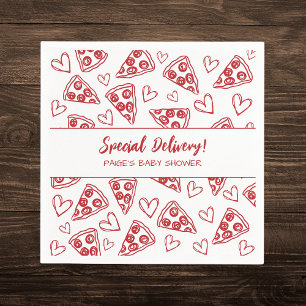 Serviette En Papier Baby shower Pizza Party Livraison spéciale italien