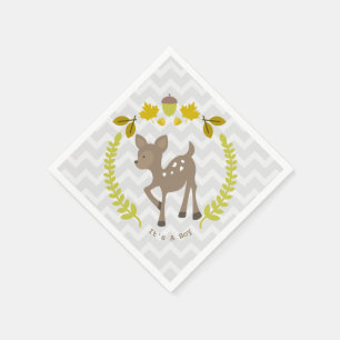 Serviette En Papier Baby shower pour garçon moderne Deer serviettes