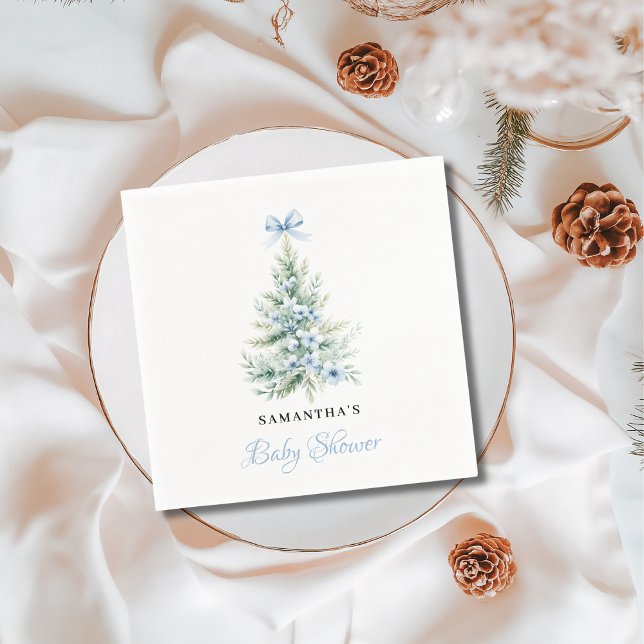 Serviette En Papier Baby shower pour garçons d'hiver de Noël (Créateur téléchargé)