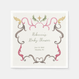 Serviette En Papier Baby-Shower Préparé Grandmillénaire Maximaliste Ca