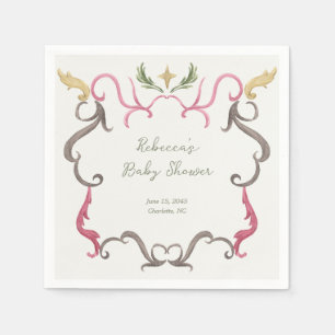 Serviette En Papier Baby-Shower Préparé Grandmillénaire Maximaliste Ca