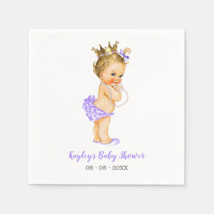 Serviette En Papier Baby shower Princesse vintage serviettes Blonde vi