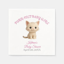Baby shower Purr-fect bébé fille chaton