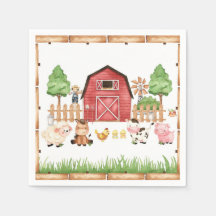 Baby shower Red Farm Animaux