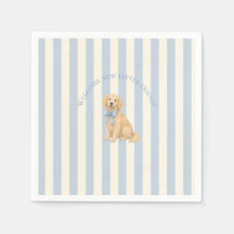 Baby Shower Retriever doré Bleu