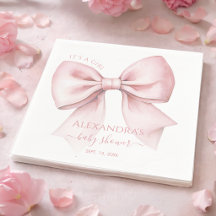 Baby Shower Rose C'est une Fille Mignonne Coquette