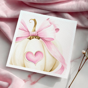 Serviette En Papier Baby shower rose Citrouille Coquette