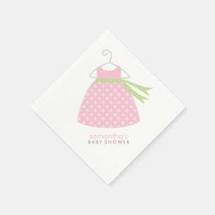 Serviette En Papier Baby shower rose de robe de bébé