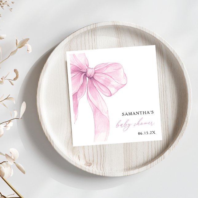 Serviette En Papier Baby Shower Rose Moderne (Créateur téléchargé)