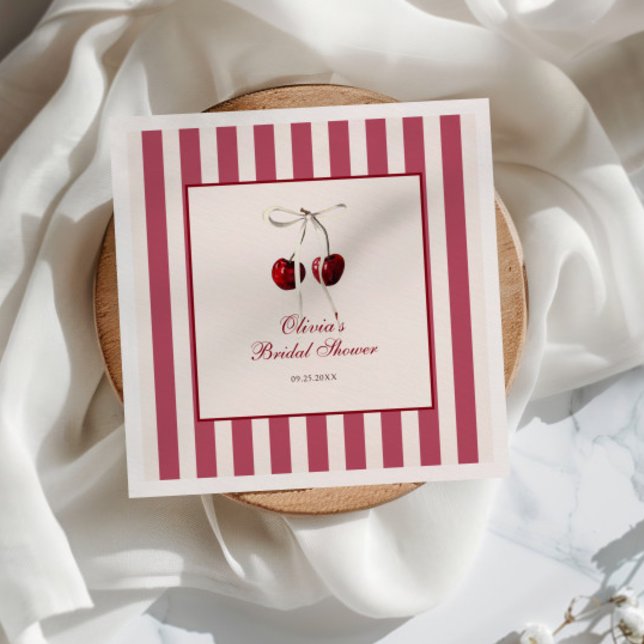 Serviette En Papier Baby Shower Ruban Mariée (Créateur téléchargé)