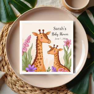 Serviette En Papier Baby shower Safari