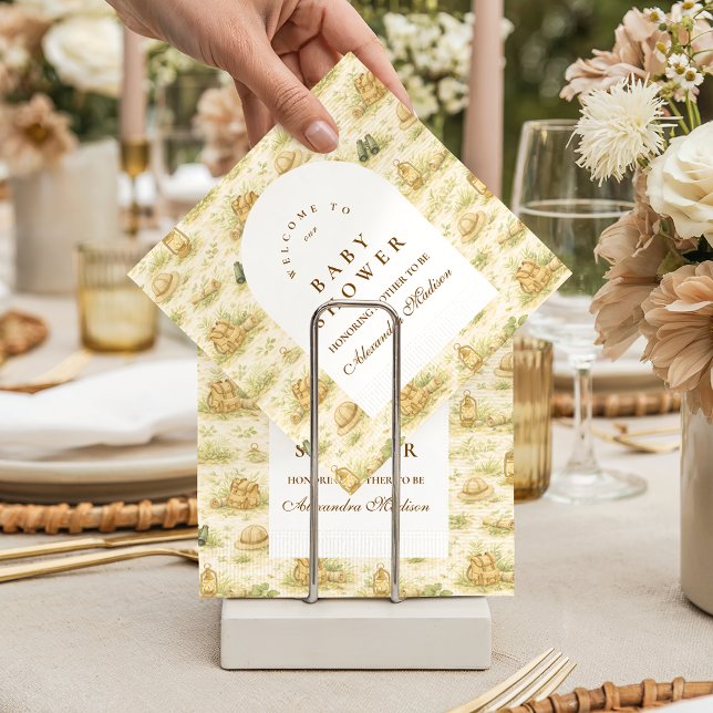 Serviette En Papier Baby Shower Safari Jungle Mignon (Créateur téléchargé)
