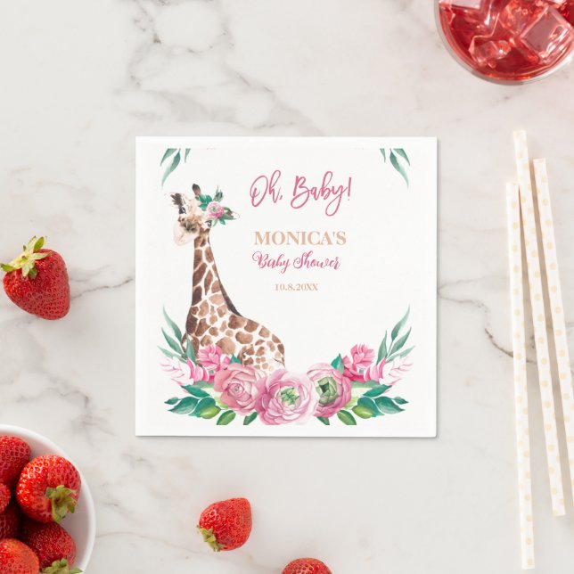 Serviette En Papier Baby shower serviettes (En situation)