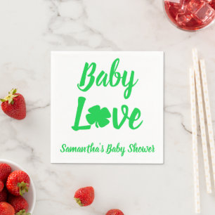 Serviette En Papier Baby shower Shamrock Baby Love