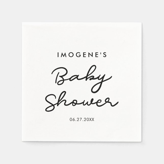 Serviette En Papier Baby shower simple (Devant)